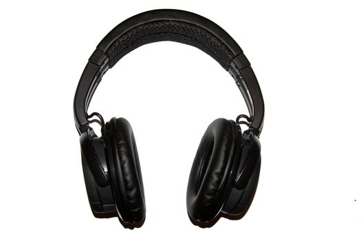 Wireless headphones for cell phone or computer on white background