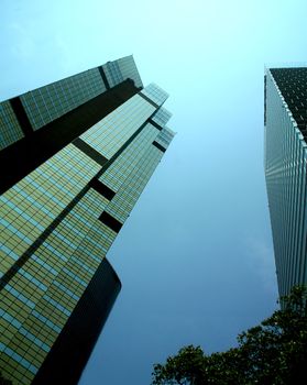 Shanghai highrise office building in Pudong 