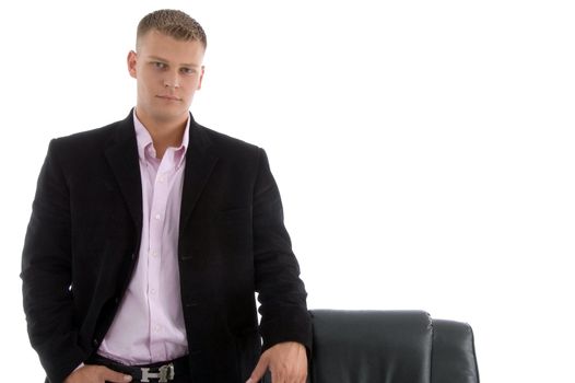 portrait of handsome businessman on an isolated background