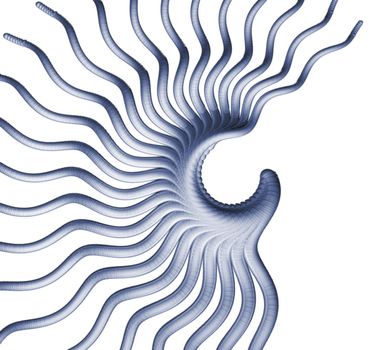 Abstract organic form on white background - 3d illustration