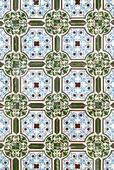 Detail of Portuguese glazed tiles.