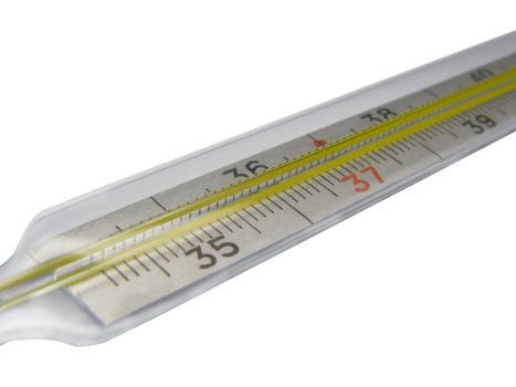 Thermometer on a white background