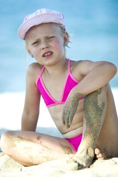 Little girl on the beach