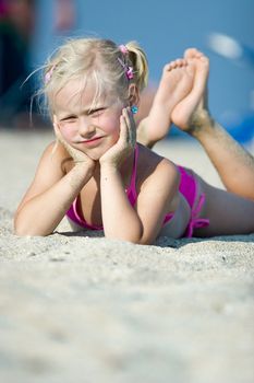 Little girl on the beach