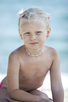 Little girl on the beach