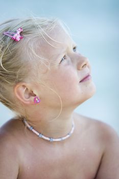 Little girl on the beach