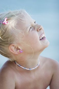 Little girl on the beach