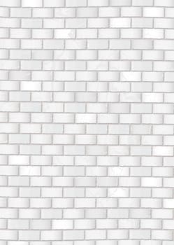 Subtle white grunge brick wall with grey cement background