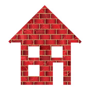 red brick house or home with roof and windows
