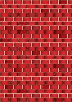 Grunge red brick wall background or wallpaper with shadow effect