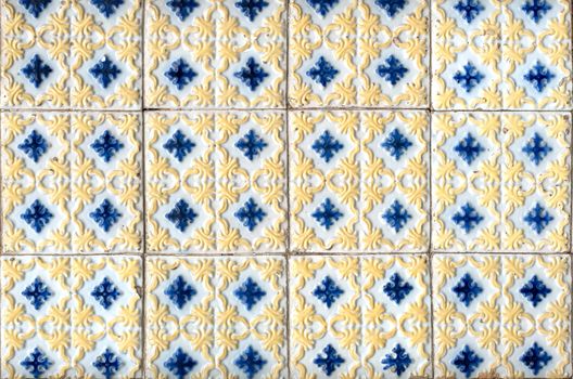 Detail of Portuguese glazed tiles.