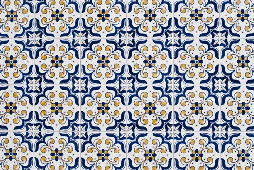 Detail of Portuguese glazed tiles.