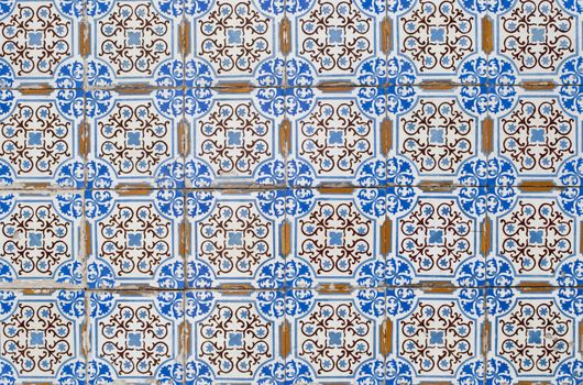 Detail of Portuguese glazed tiles.