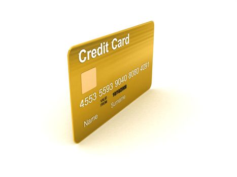 side view of  three dimensional credit card