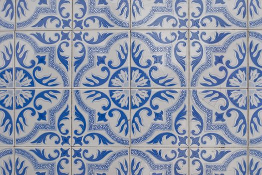 Detail of Portuguese glazed tiles.