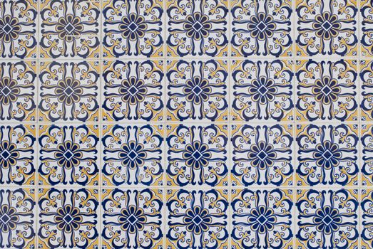 Detail of Portuguese glazed tiles.