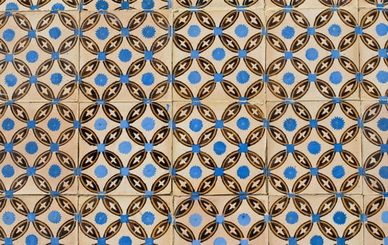 Detail of Portuguese glazed tiles.