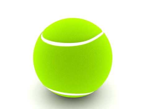 three dimensional view of tennis ball


