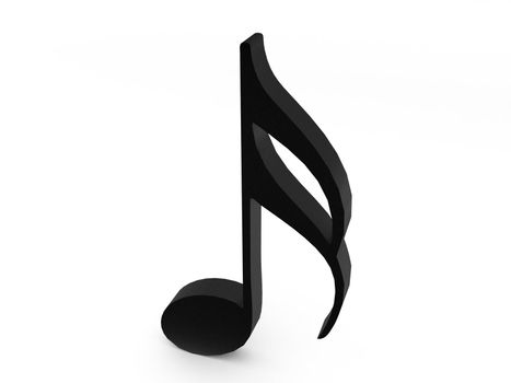 three dimensional musical notes, vector illustration