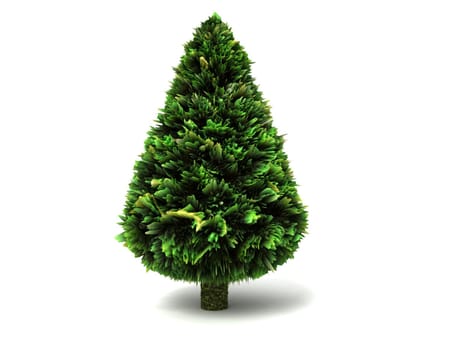 isolated three dimensional christmas tree