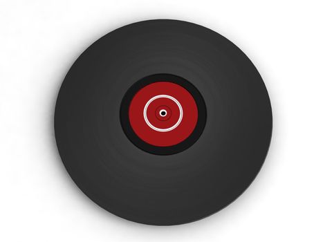 three dimensional vintage vinyl record, vector illustration