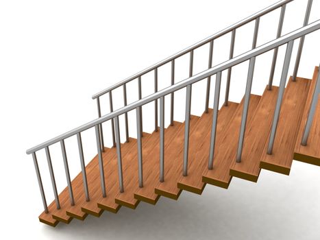 isolated three dimensional stairs against white background