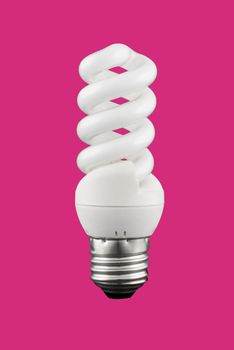 A light bulb isolated on a solid color background.