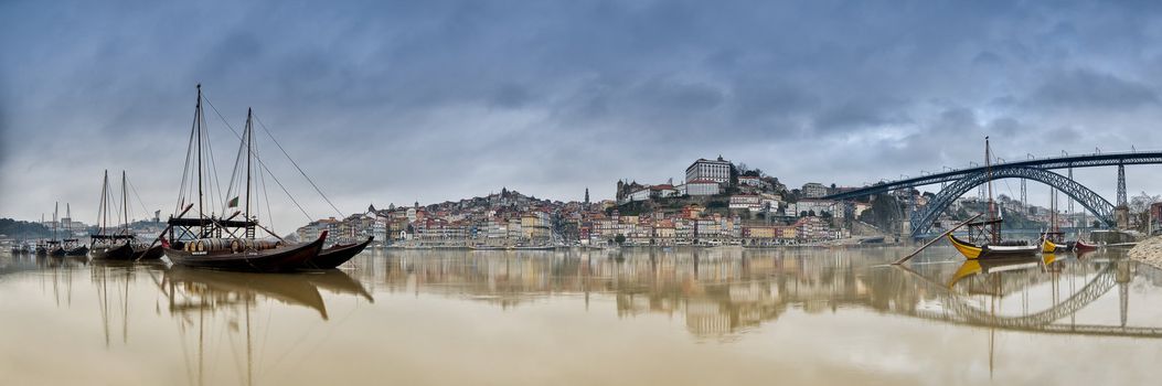 Cityscape of Oporto in Portugal.