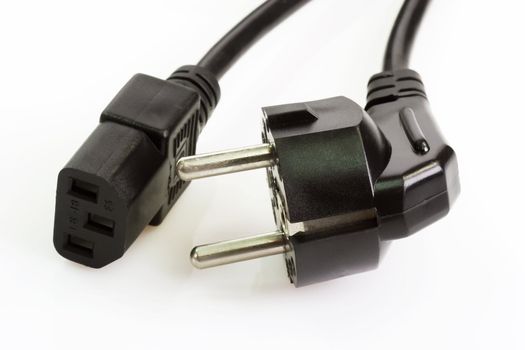 Electric cable for AC Adaptor set on bright background