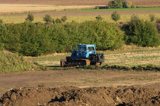 Tractor on field