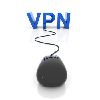 3D rendered Illustration. Virtual private network connection.