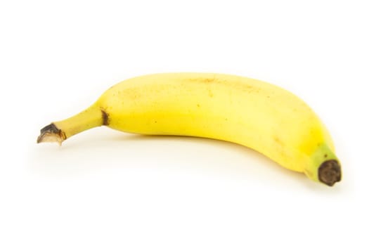 A single banana isolated on white
