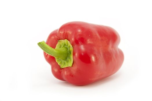 Red bell pepper isolated on a white background