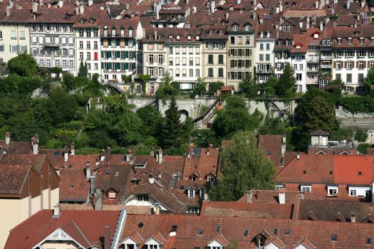 Cityscape of Berne, Switzerland. Famous old town.
