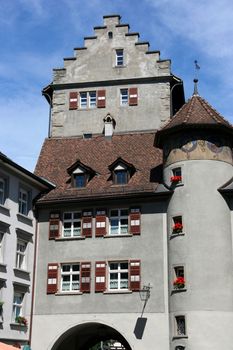 Old building in Feldkirch. Local landmark of Austrian town in Vorarlberg region.