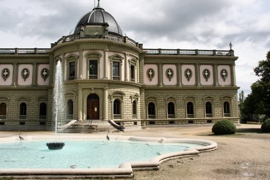 Ariana Museum building or Swiss Museum of Ceramics and Glass in Geneva, Switzerland, close to the Palace of the United Nations. Erected between 1817-1890, the architectural style is a mixture of neobaroque and neoclassic style.