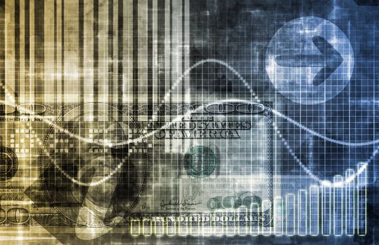 Digital Economy Abstract Business Concept Wallpaper Background
