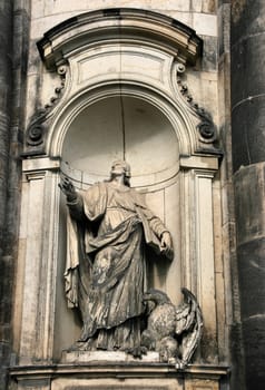 Sculpture of John the Evangelist in Hofkirche, Dresden, Germany