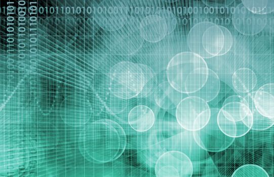 Science Technology Data as a Abstract Art
