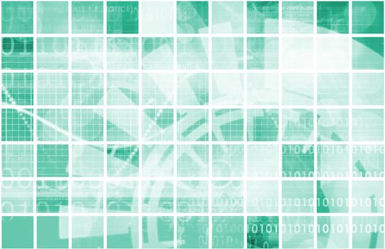 Science Technology Data as a Abstract Art