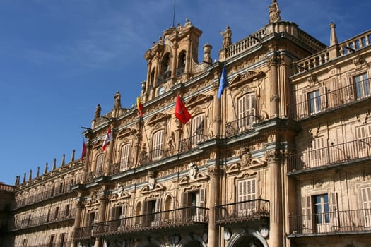 Plaza Mayor - main city square in Salamanca, Castilla y Leon, Spain