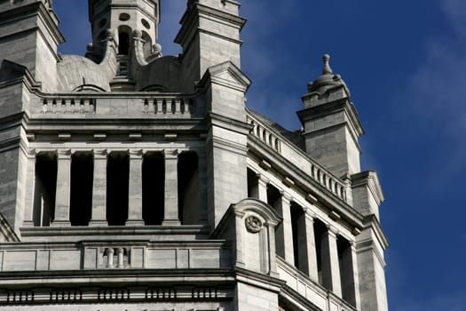 Close up of Victoria and Albert Museum building in London, UK