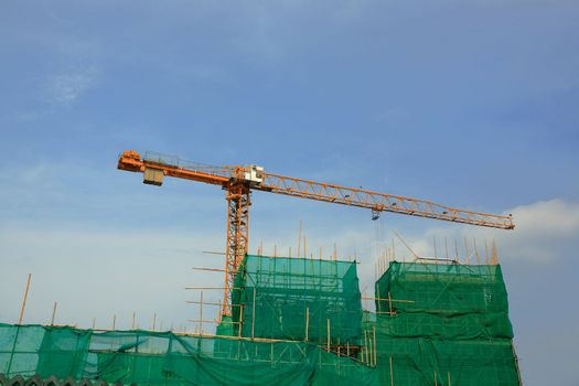cranes on construction site