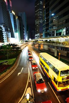 taxi and bus in Hong Kong