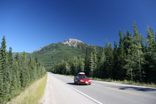 Yoho National Park of Canada. Trans-Canada Highway.