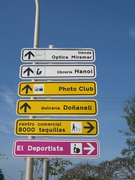 city direction sign