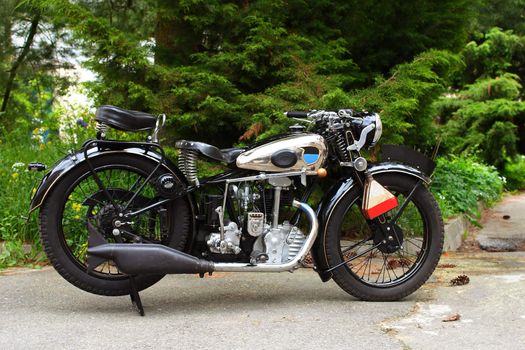 fascinating old vintage motorcycle outdoor