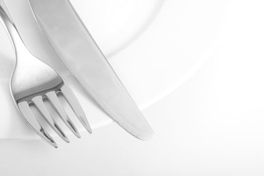 cutlery on a plate