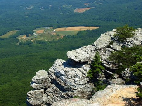 View along the trail at Hanging Rock State Park