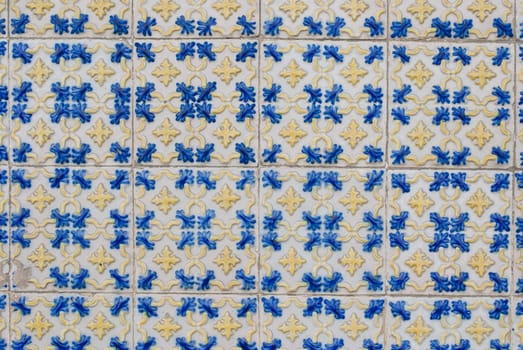 Detail of Portuguese glazed tiles.